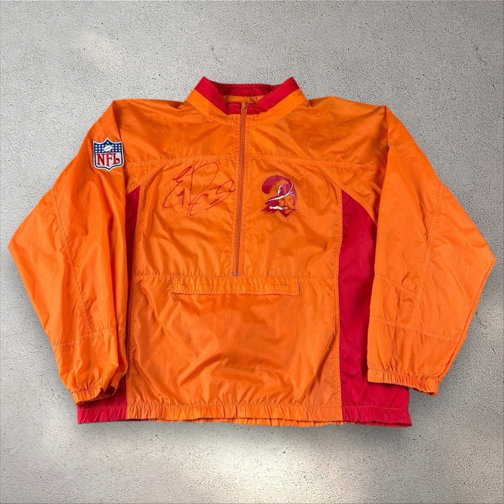 Vintage Apex One Tampa Bay Buccaneers Windbreaker XL Creamsicle Signed‎